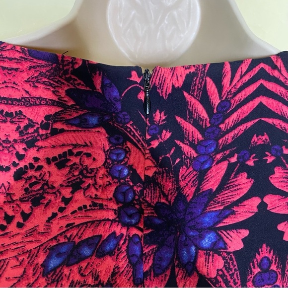 Pink Floral Print Vintage Style Mini Dress Size Large L - Picture 6 of 14